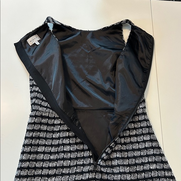 Milly Elegant Black Tweed Mini Dress 8 - Picture 5 of 10